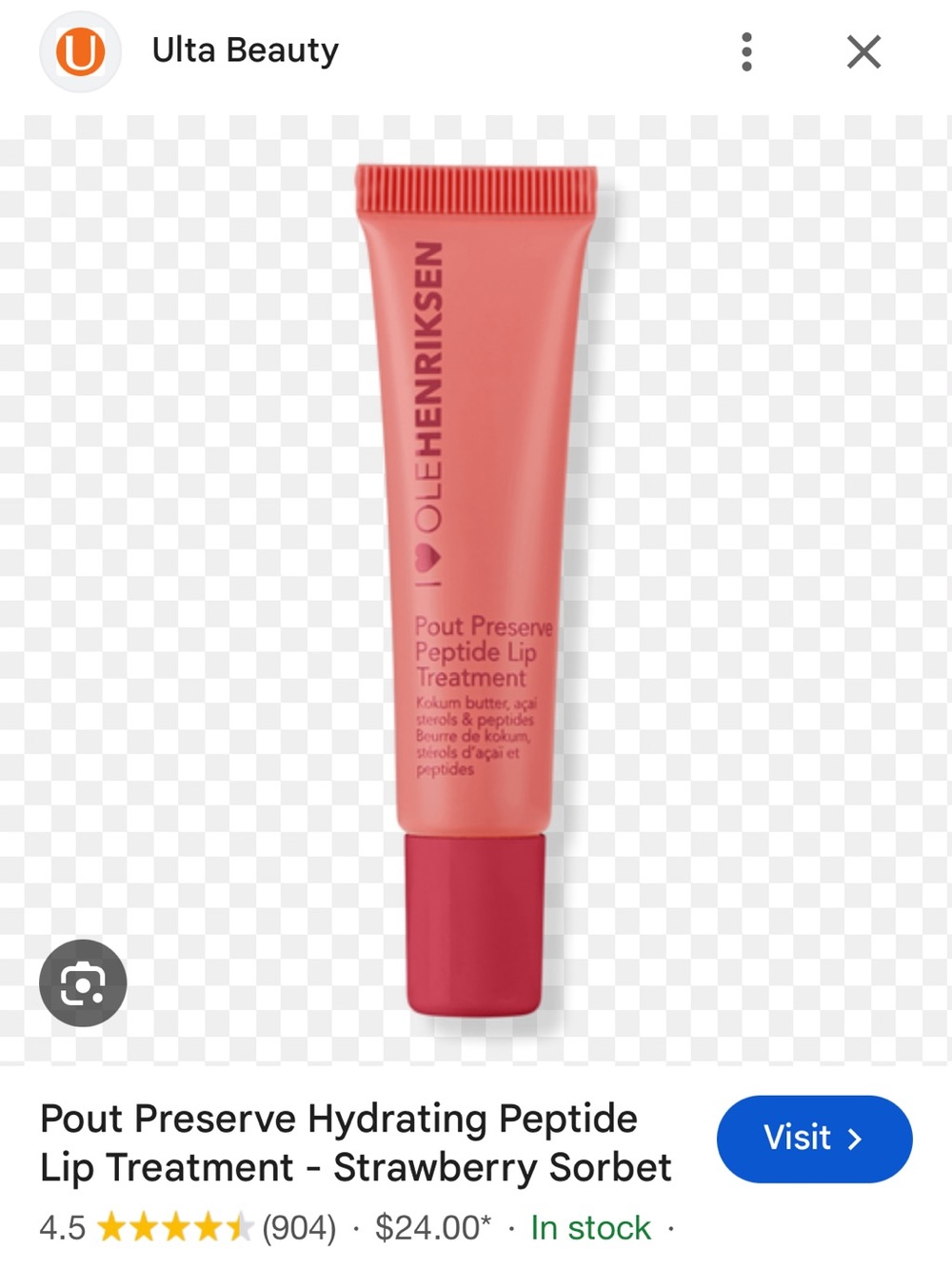 Ole Henriksen Pout Preserve Lip Treatment - STRAWBERRY SORBET